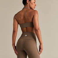 Essential Twist Front Halter Bra | Caribou