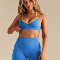 Define 2.0 Seamless Scrunch V-Neck Bra | Rio Blue