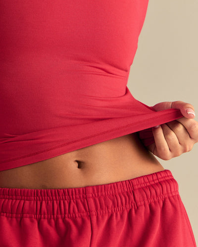 Smooth Contour Long Sleeve Reversible T-Shirt | Candy Apple