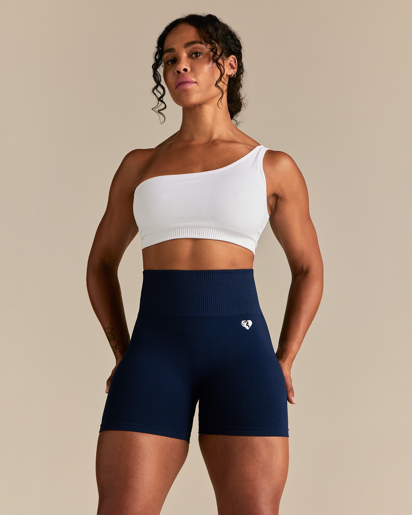 Power Seamless Scrunch Shorts | Sapphire Blue