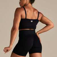 Power Seamless Scrunch Shorts | Black