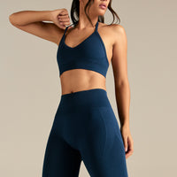 Define 2.0 Halter Neck Bra | True Navy