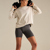 Comfort Oversized Long Sleeve T-Shirt | Vintage Stone