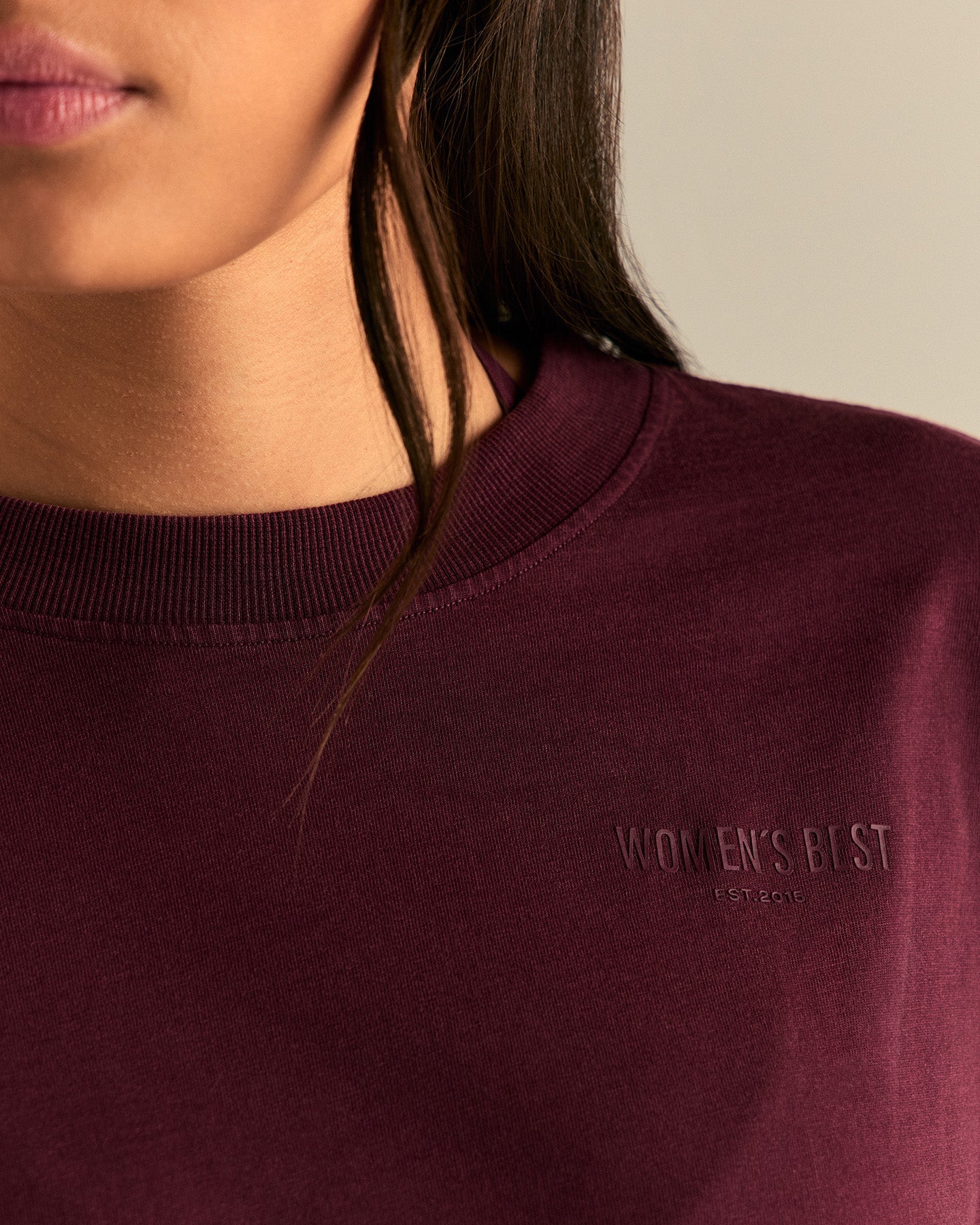 Comfort Oversized Long Sleeve T-Shirt | Vintage Merlot