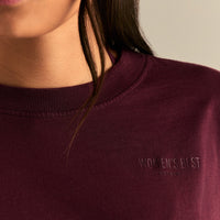 Comfort Oversized Long Sleeve T-Shirt | Vintage Merlot