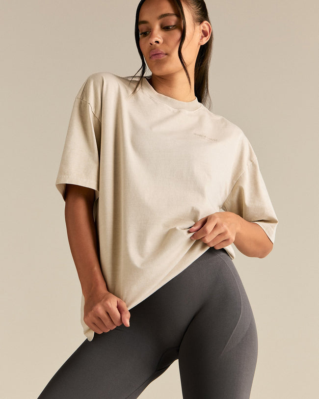 Comfort Oversized Short Sleeve T-Shirt | Vintage Stone