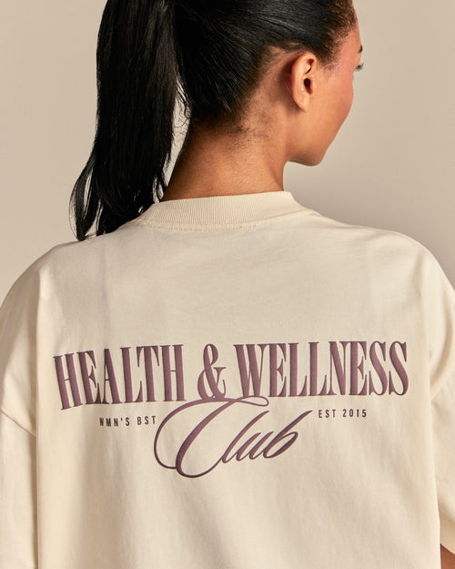 Comfort Oversized Wellness Short Sleeve T-Shirt | Coconut White