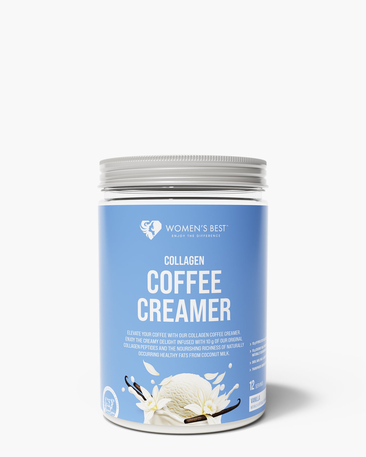 Colcafe Creamer Collagen Coffee Creamer Vanilla - 300g, 12 Servings | Women's Best
