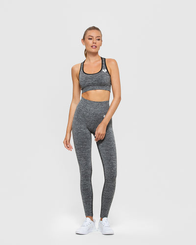 Move Seamless Sports Bra | Black Marl