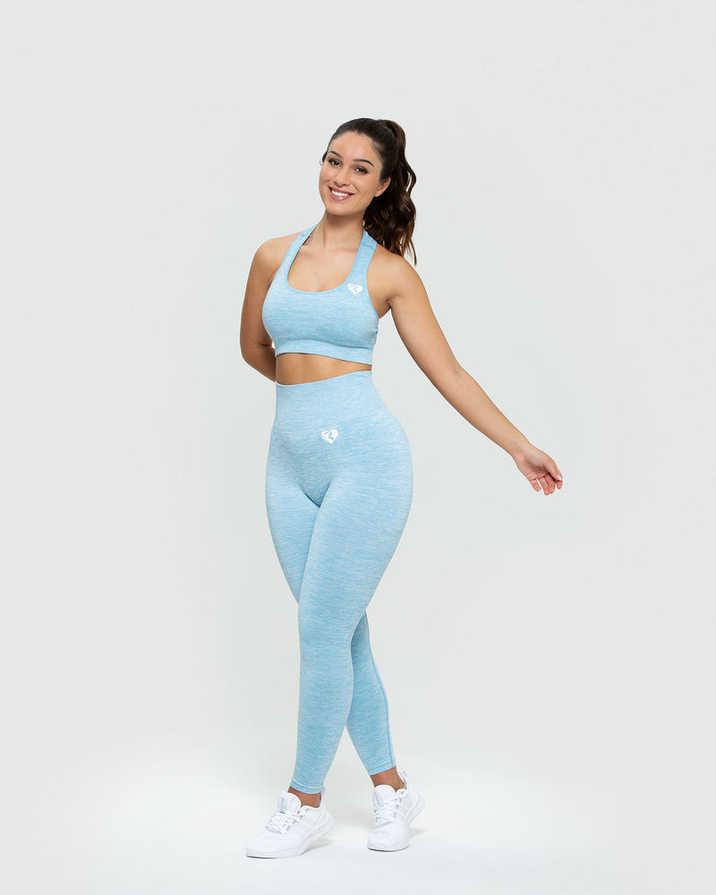 Gymshark Vital Seamless Leggings - Steel Blue Marl - Large 