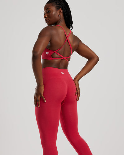 Red sports bra and leggings hotsell