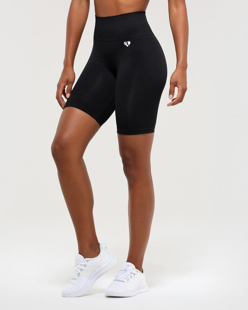 Power Seamless Cycling Shorts - Black