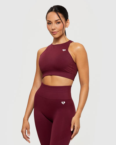 High Neck Sports Bra - Seamless Sports Bra