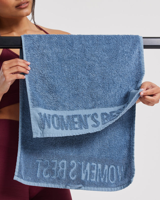 Soft Sweat Rag Small Sweat Towel Smoke Blue | Women's Best