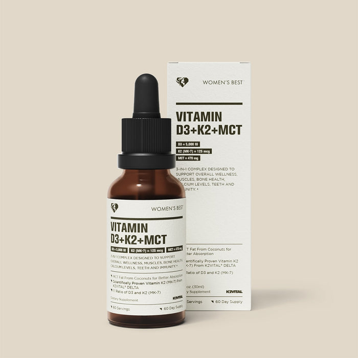 Vitamin D3 + K2 + MCT Liquid Drops (5,000IU)