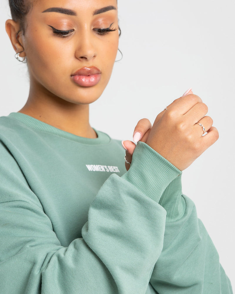 Comfort Cropped Crew Neck Pastel Green Women s Best