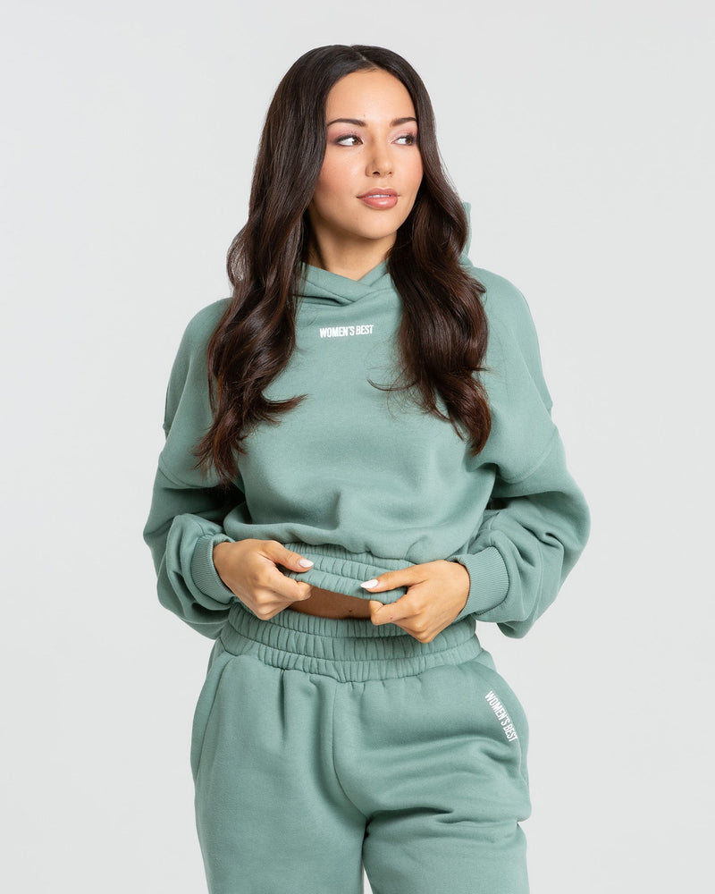 Comfort Cropped Hoodie Pastel Green