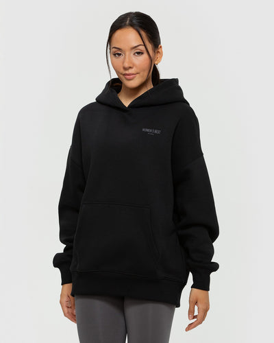 Womens black oversized hoodie hot sale