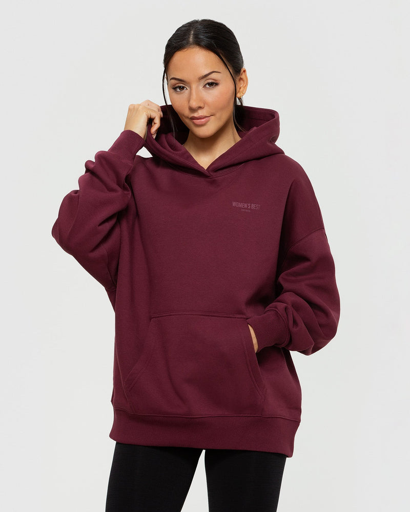 Comfort Oversized Hoodie Dark Cherry Women s Best