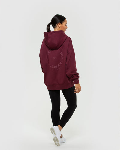 Comfort Oversized Hoodie Dark Cherry Women s Best