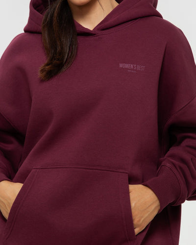 Comfort Oversized Hoodie Dark Cherry Women s Best