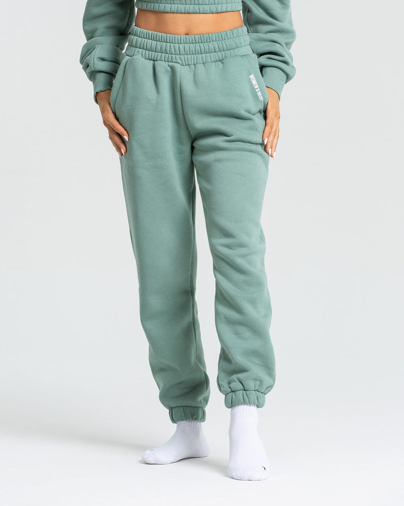 Green joggers womens sales