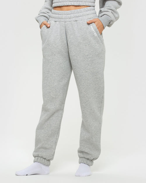 Comfort Oversized Joggers | Silver Grey Marl