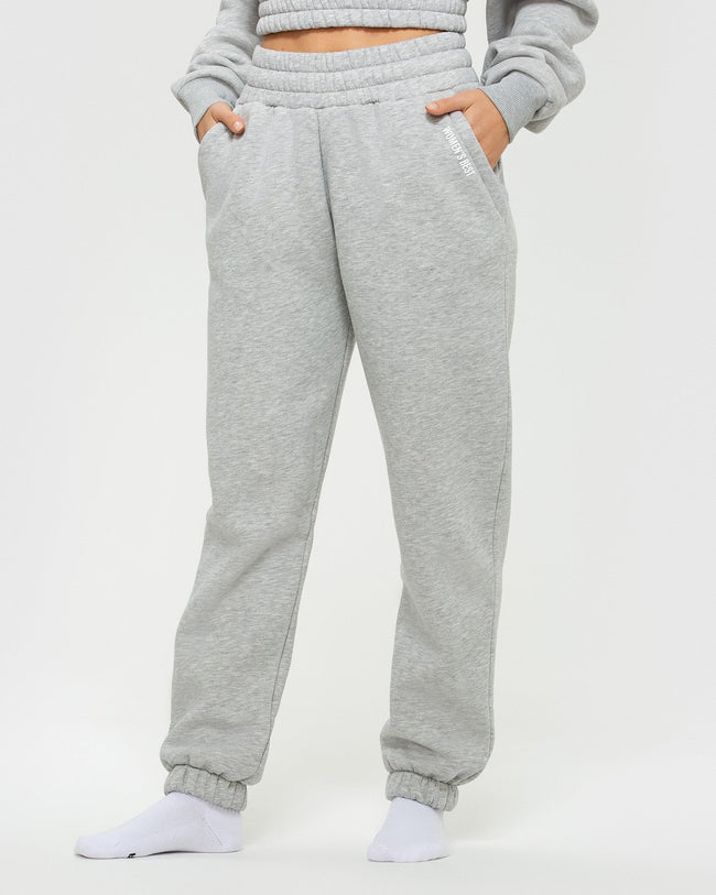 Comfort Oversized Joggers | Silver Grey Marl