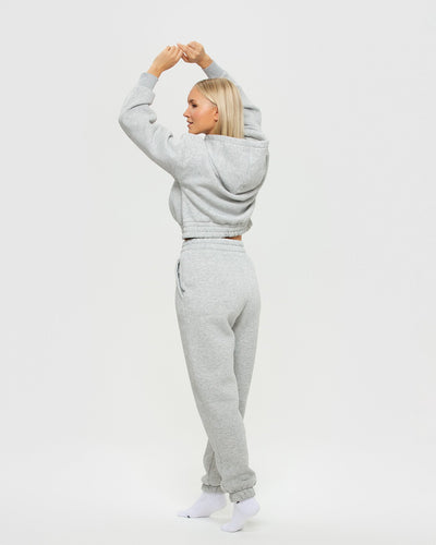Comfort Oversized Joggers | Silver Grey Marl