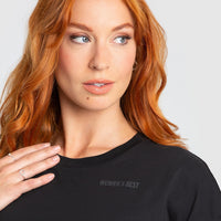 Comfort Oversized Cropped Short Sleeve T-Shirt | Black