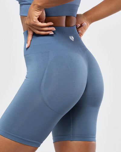 Define Scrunch Seamless Cycling Shorts - Smoke Blue