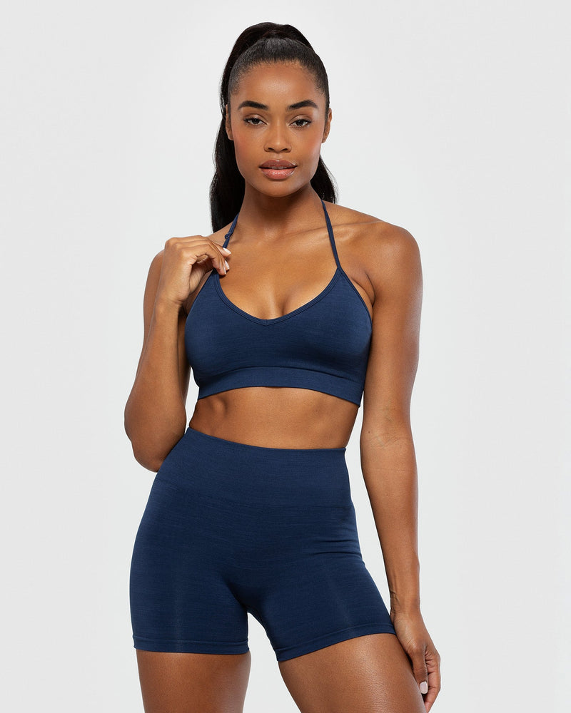 Define Seamless Halter Neck Bra - Sapphire Blue