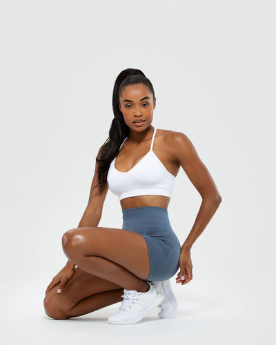 Define Seamless Halter Neck Bra - White