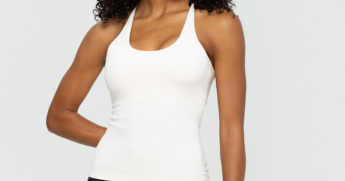 Essential Built-in Bra Tank - Off White | Women's Best