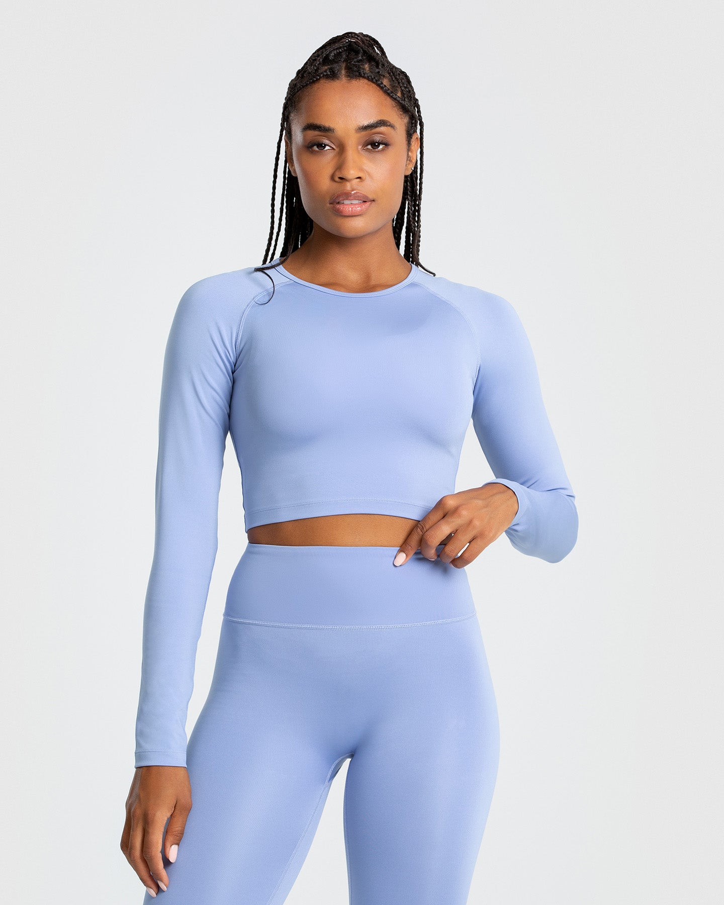 Blue Long Sleeve Top - Cropped | Women's Best