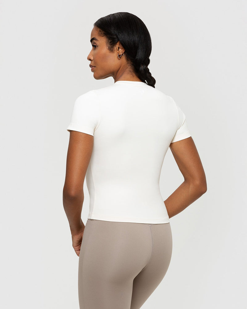 Essential Second Skin Short Sleeve Tee Off White Women s Best
