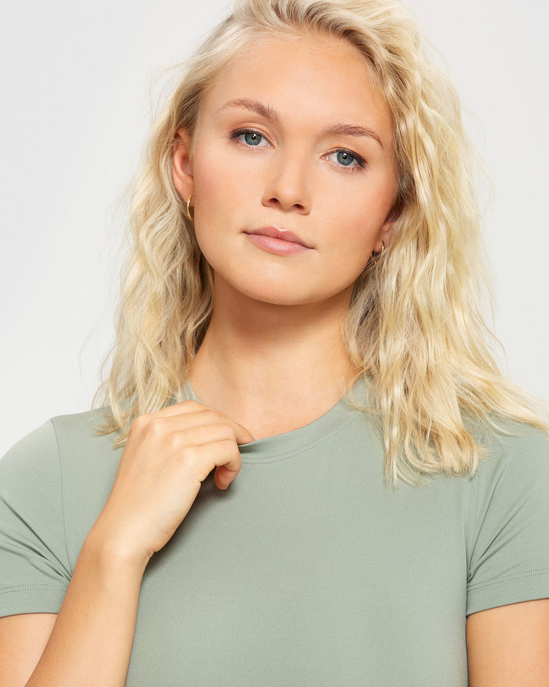 Essential Second Skin Short Sleeve Tee Olive Women s Best