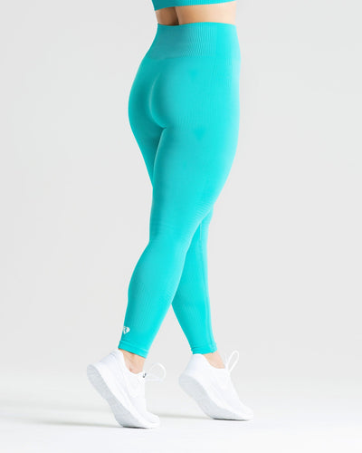 Women's Best Power Seamless Leggings Ceramic Turquoise Size XS - Dutch Goat