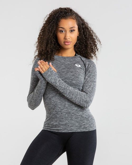 Move Seamless Long Sleeve Top - Grey Marl