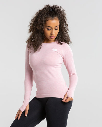 Move Seamless Long Sleeve Top | Light Pink Marl