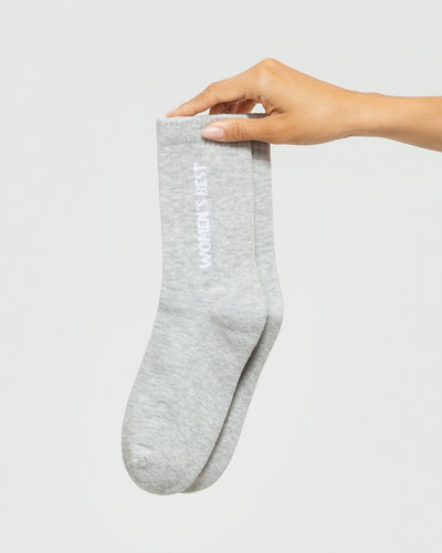Women's gray best sale crew socks