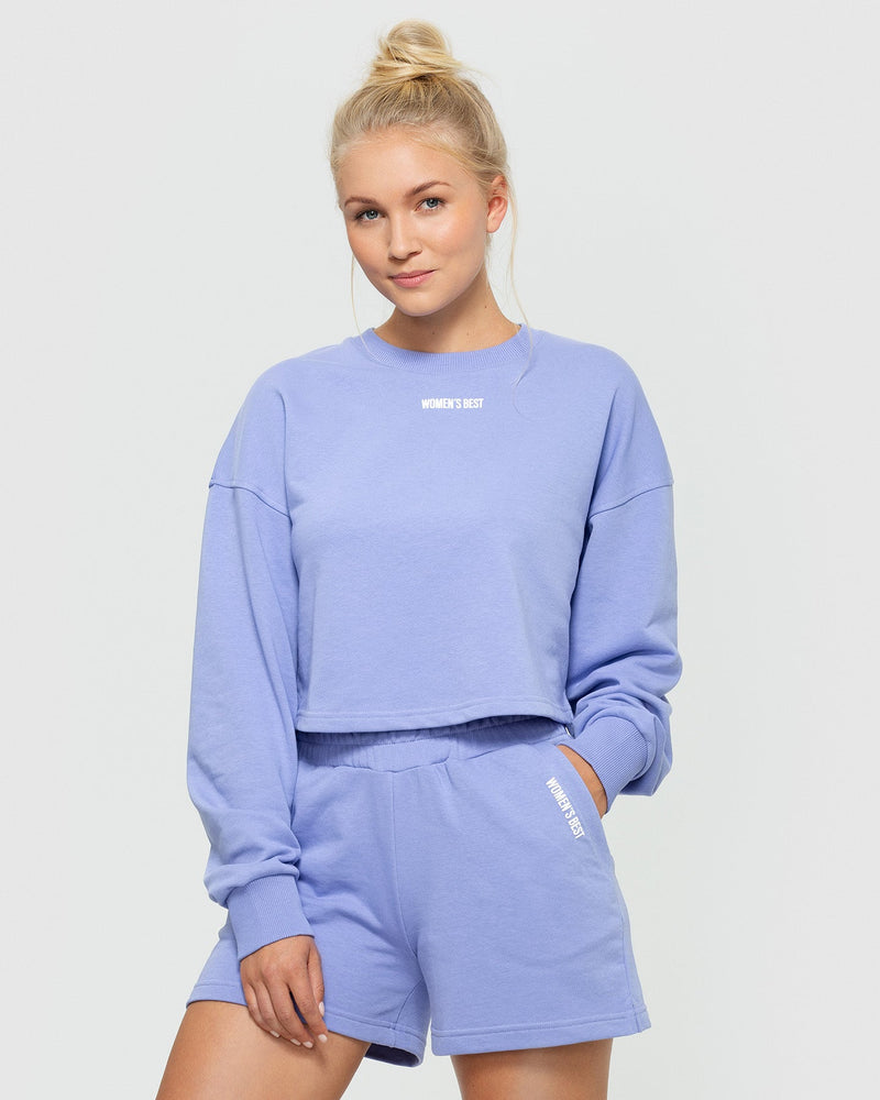 Comfort Cropped Crew Neck Violet