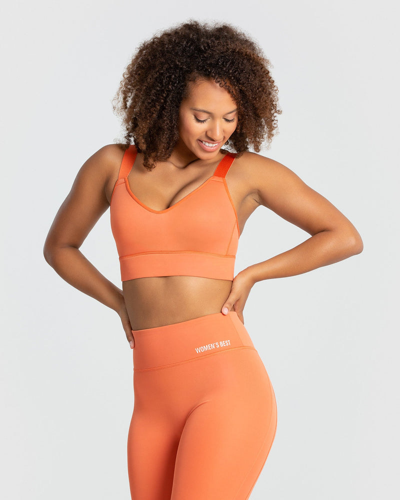 Burnt orange sports bra outlet