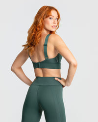 Hold High Support Sports Bra | Jungle Green