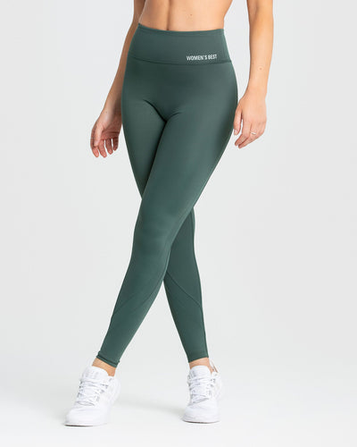 Hold High Waisted Leggings - Jungle Green