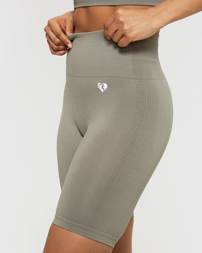 Power Seamless Cycling Shorts Dark Taupe