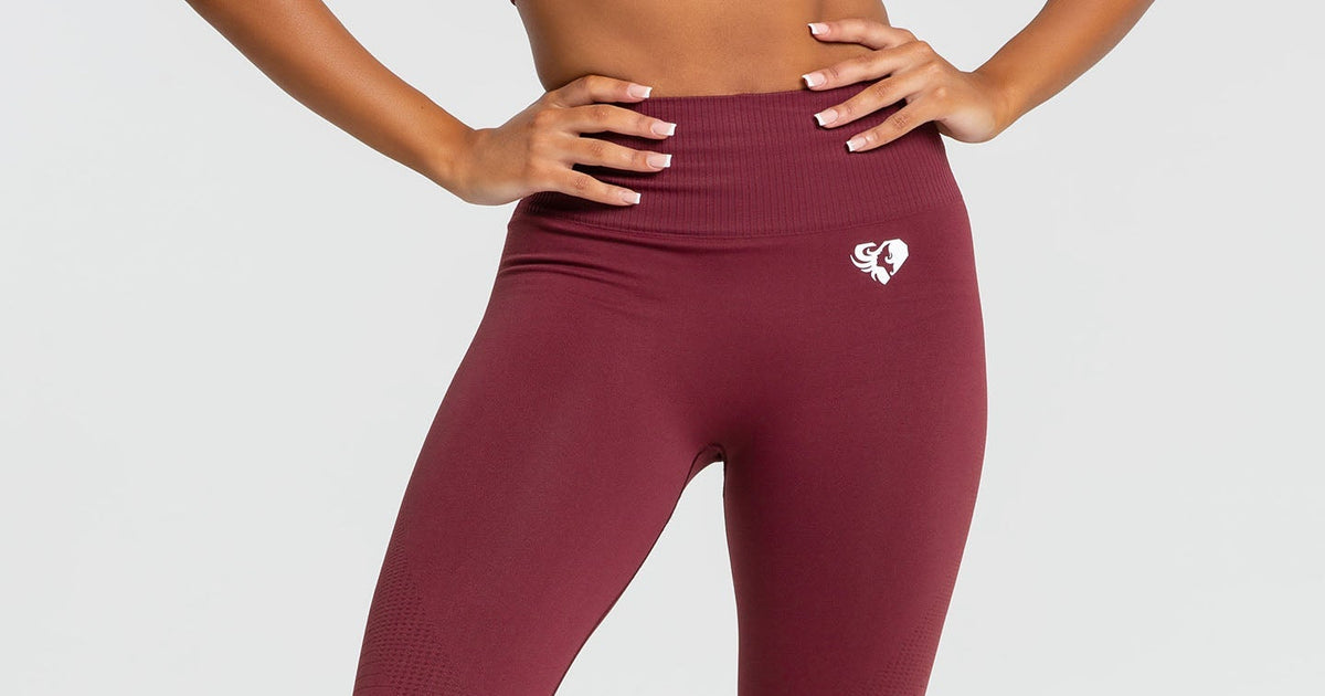 Energize High Rise Active Leggings - Burgundy