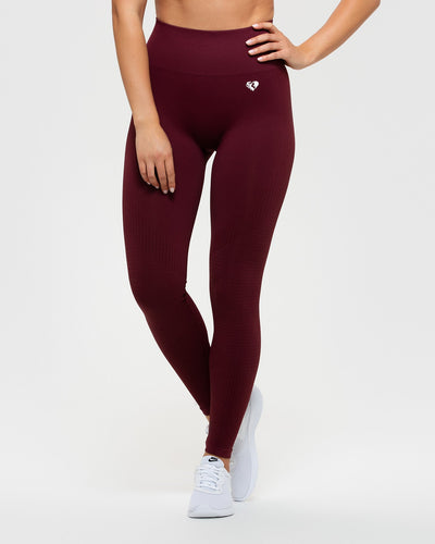 Power Seamless Leggings - Dark Cherry