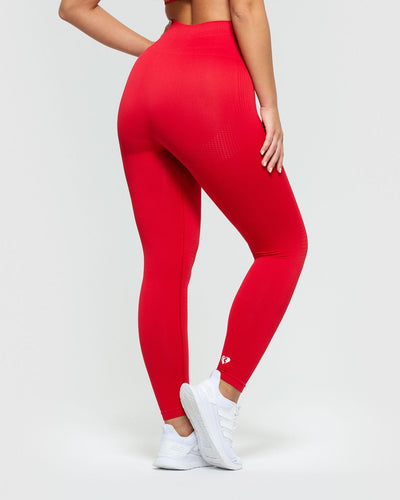 Red high waisted gym leggings hotsell