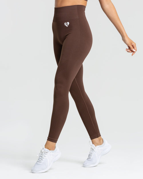 Power Seamless Leggings - Walnut Brown